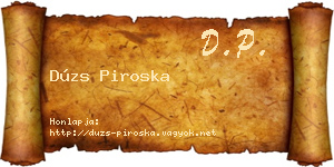 Dúzs Piroska névjegykártya